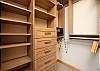 Built-in closet storage keeps your belongings organized throughout your stay