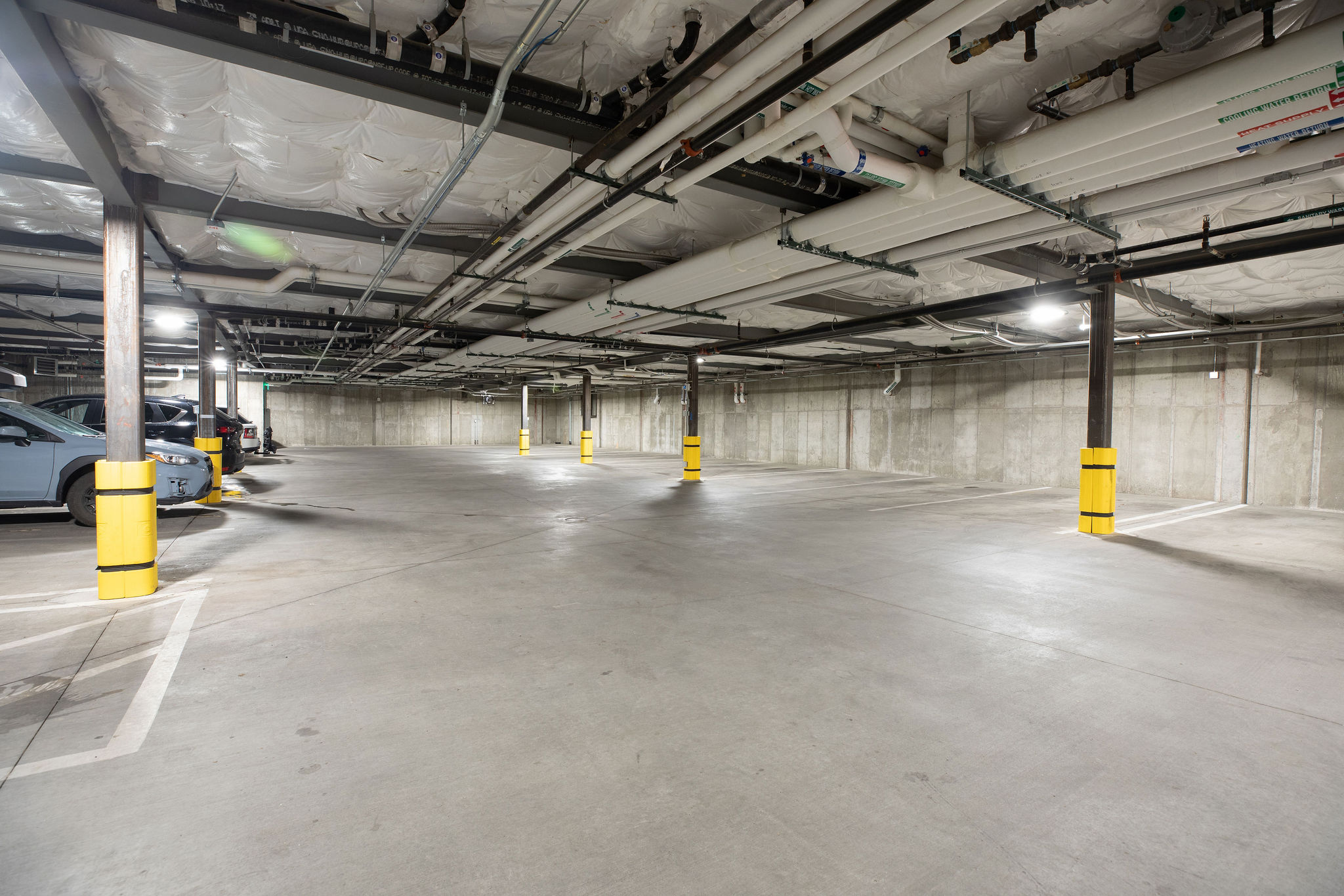 One covered parking space included—no need to scrape snow or warm up your car in winter