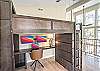 Office area with a Queen Bunk bed 