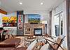 Bright contemporary living space with stylish furnishings and Smart TV—1,600 sq ft of comfort