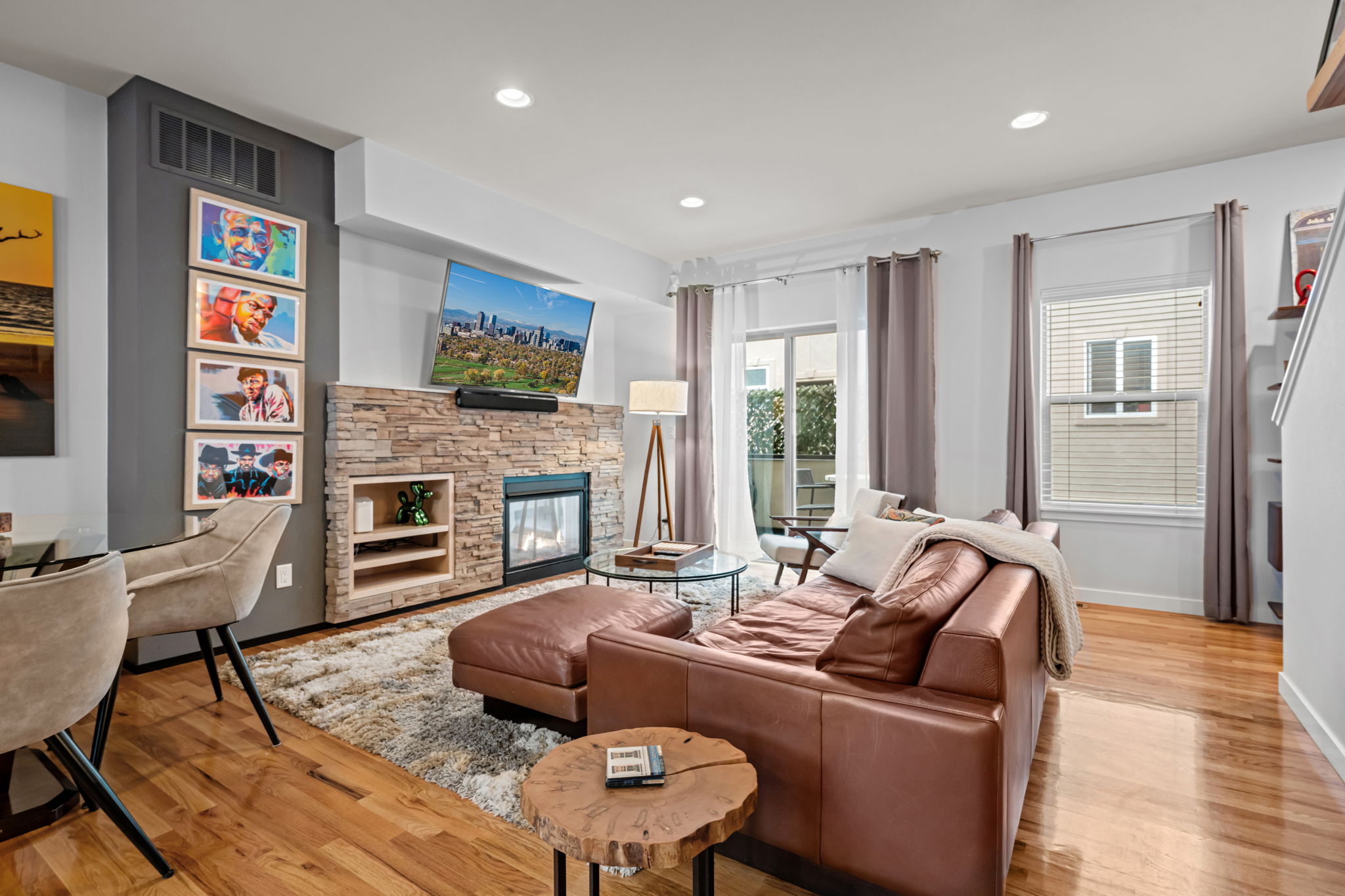 Spacious dining area with room for six—ideal for meals or remote work sessions