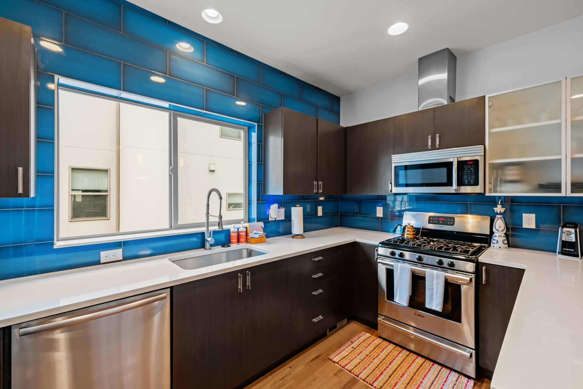 Gourmet kitchen with premium appliances—everything you need for long-term living