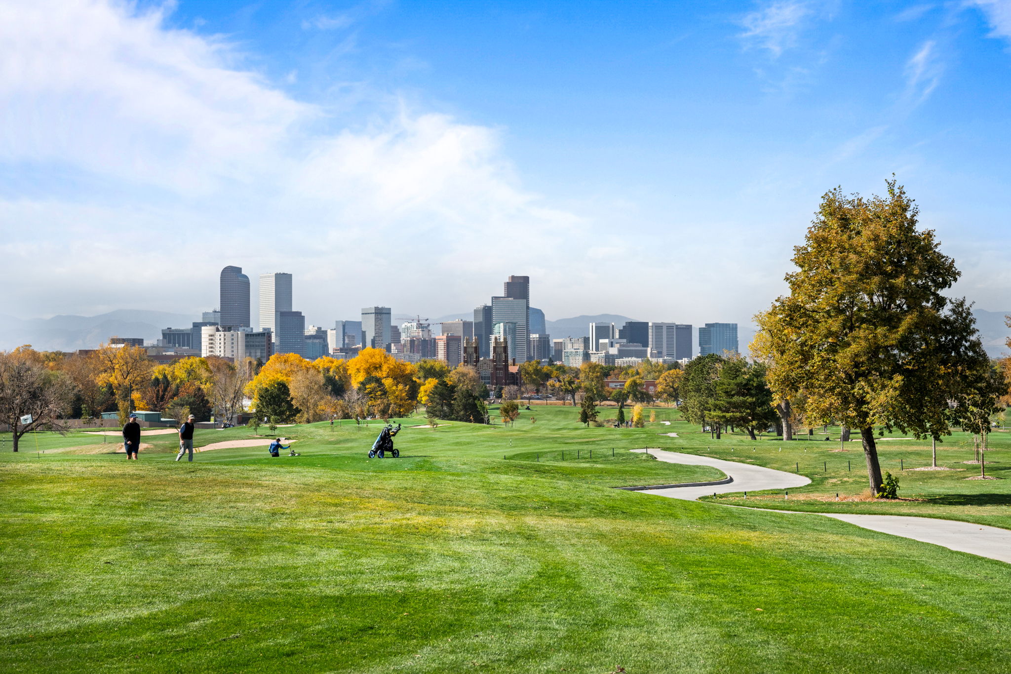 City Park with Downtown Denver skyline views—expansive green space steps from your door