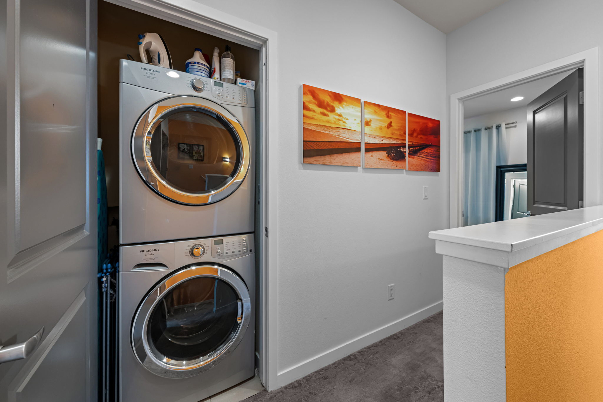 In-unit washer and dryer—convenient full-size laundry for extended stays