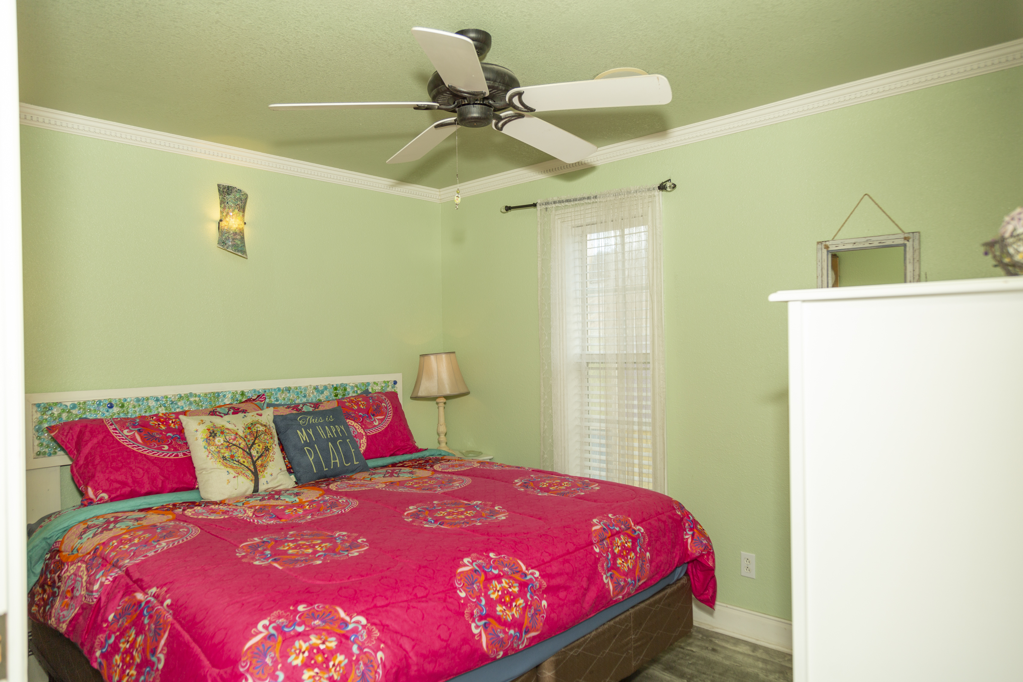 Interior staircase with classic wood details connecting the levels of the inn.