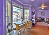 Unit 1, the Rose Garden Retreat, is a cozy, bright three-bedroom, two-bathroom unit on the main floor.