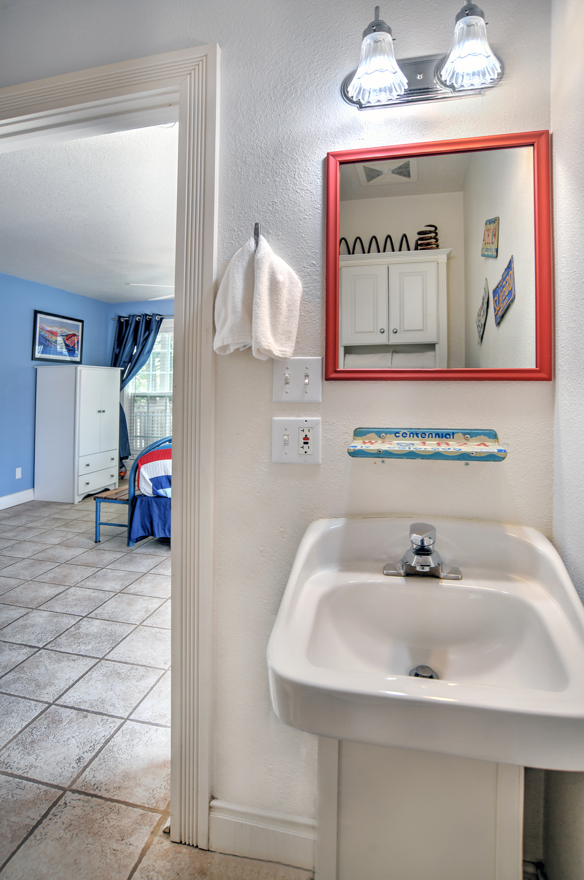 Unit 2, the Rosewood Studio, is a spacious studio featuring a separate living area from the bedroom and kitchenette area. This unit also includes a private bathroom and is conveniently located on the main floor.