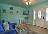 Unit 2, the Rosewood Studio, is a spacious studio featuring a separate living area from the bedroom and kitchenette area. This unit also includes a private bathroom and is conveniently located on the main floor.