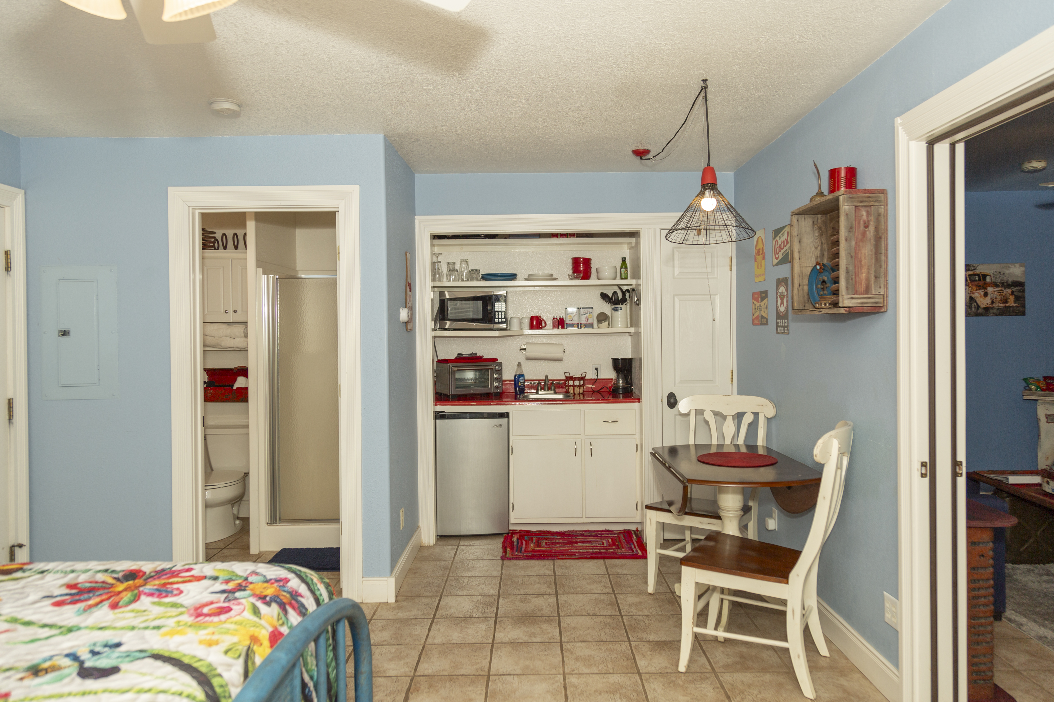 Open-concept kitchen and living space with plenty of room for groups to gather.