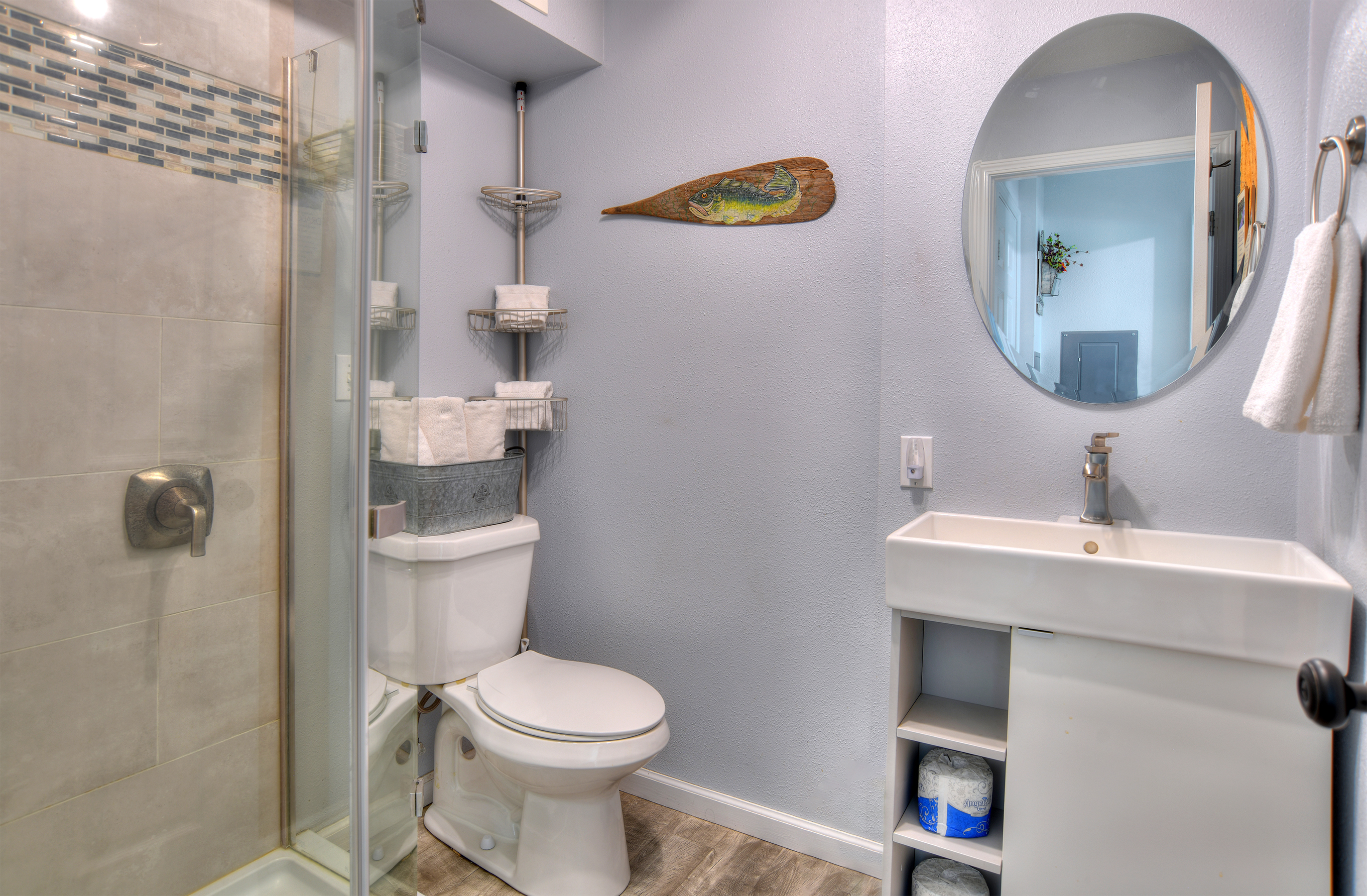 Second bathroom with walk in shower.
