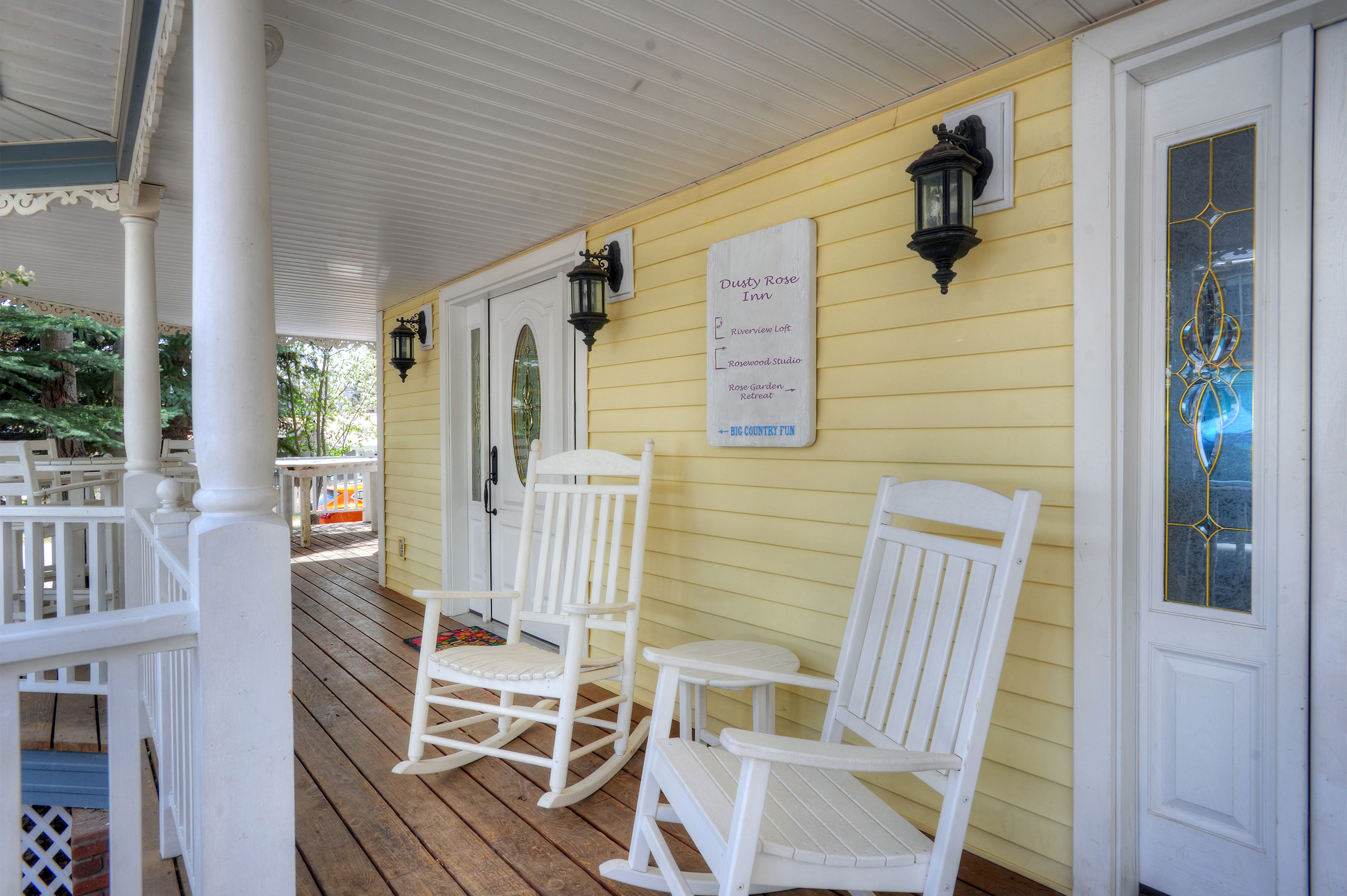 Enjoy morning coffee or evening relaxation on our spacious deck.
