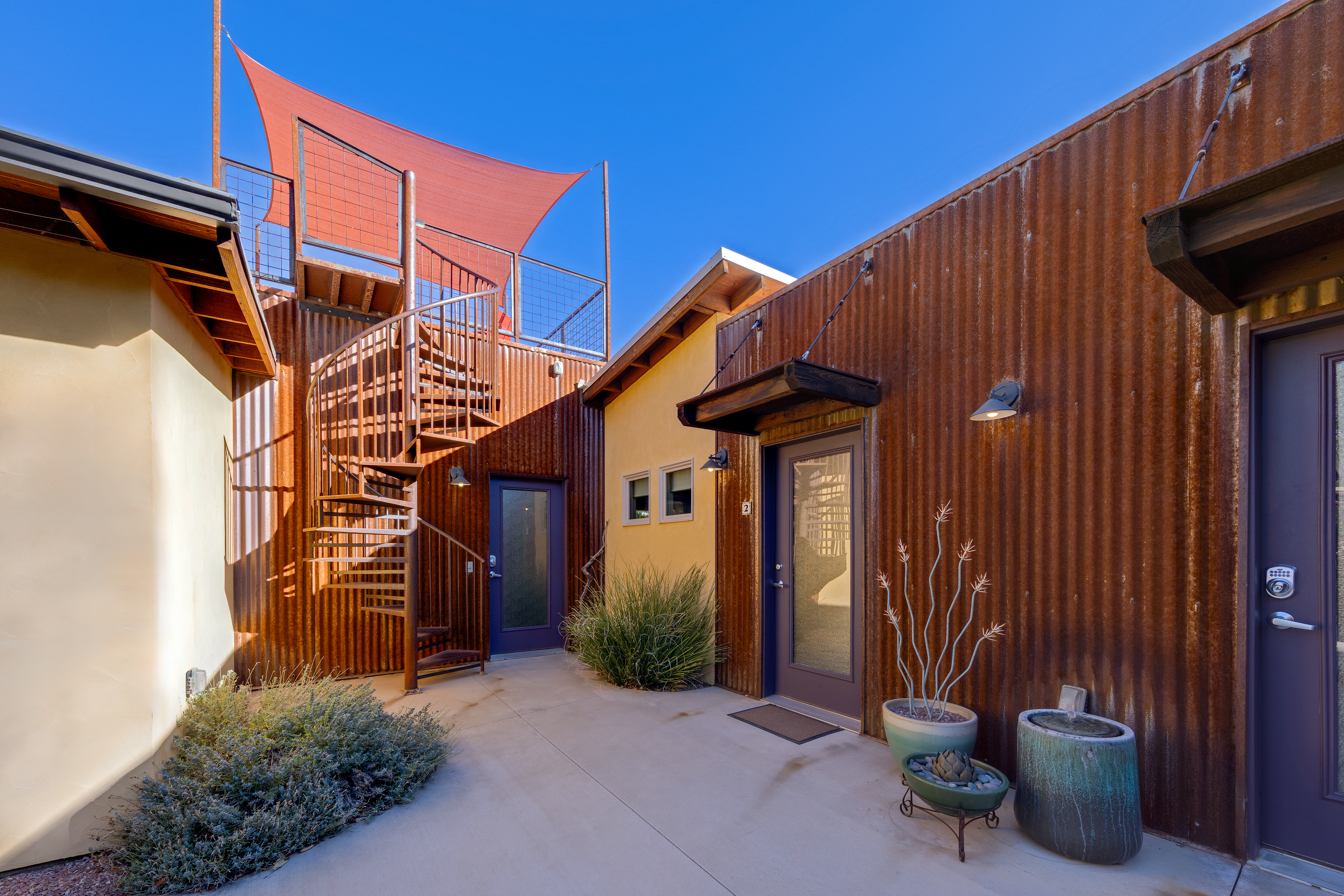 stairs to shared viewing deck (not ADA accessible)