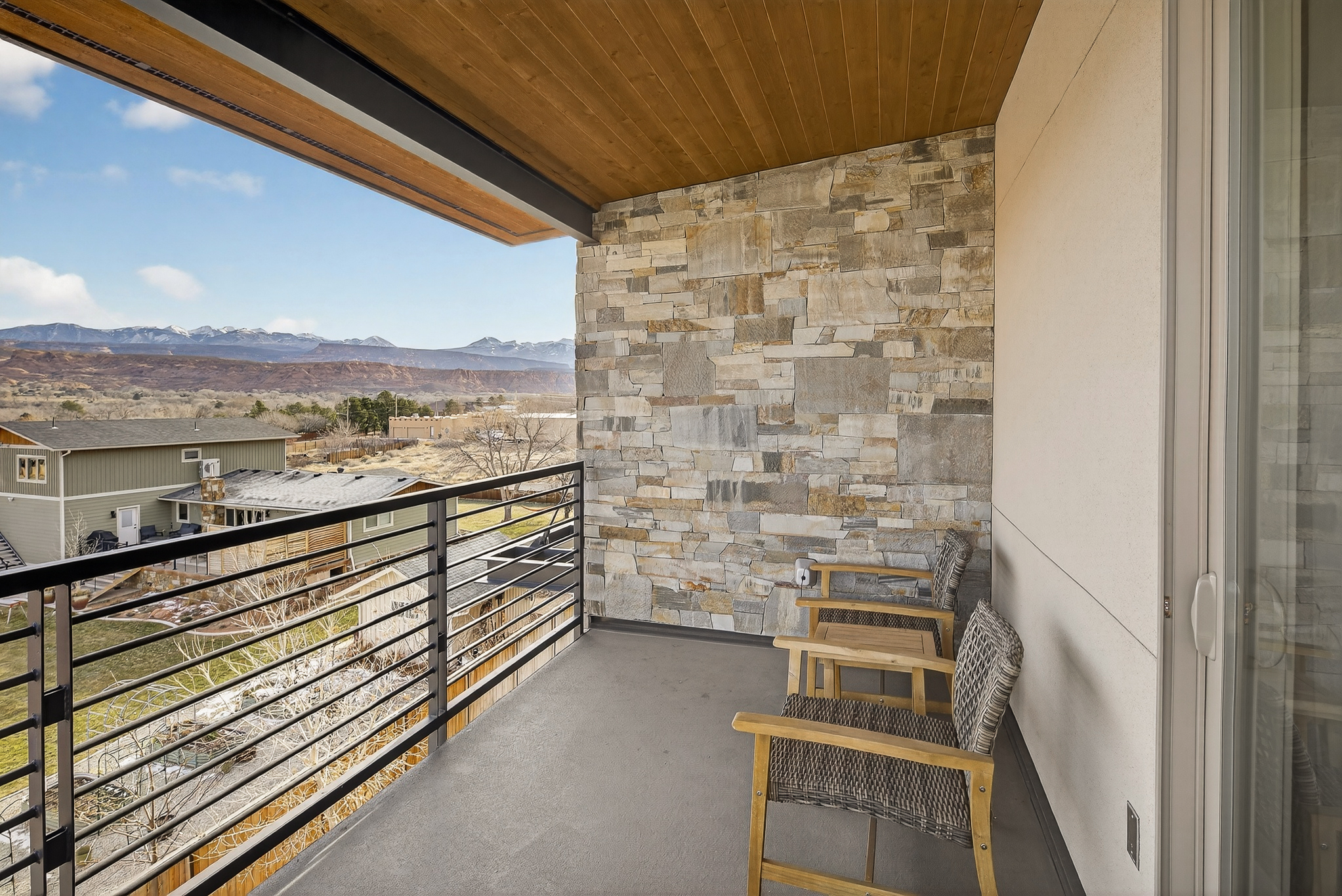 Step out to your private balcony with gorgeous mountain views