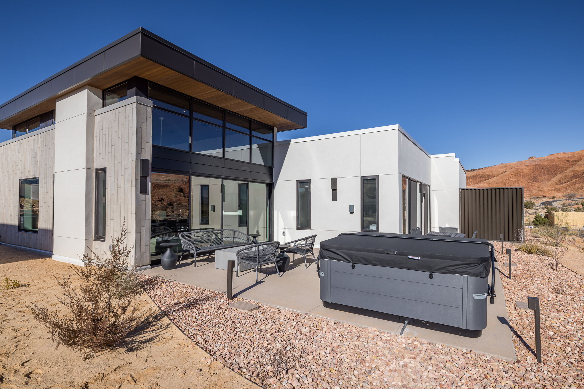 Private hot tub with stunning mountain views