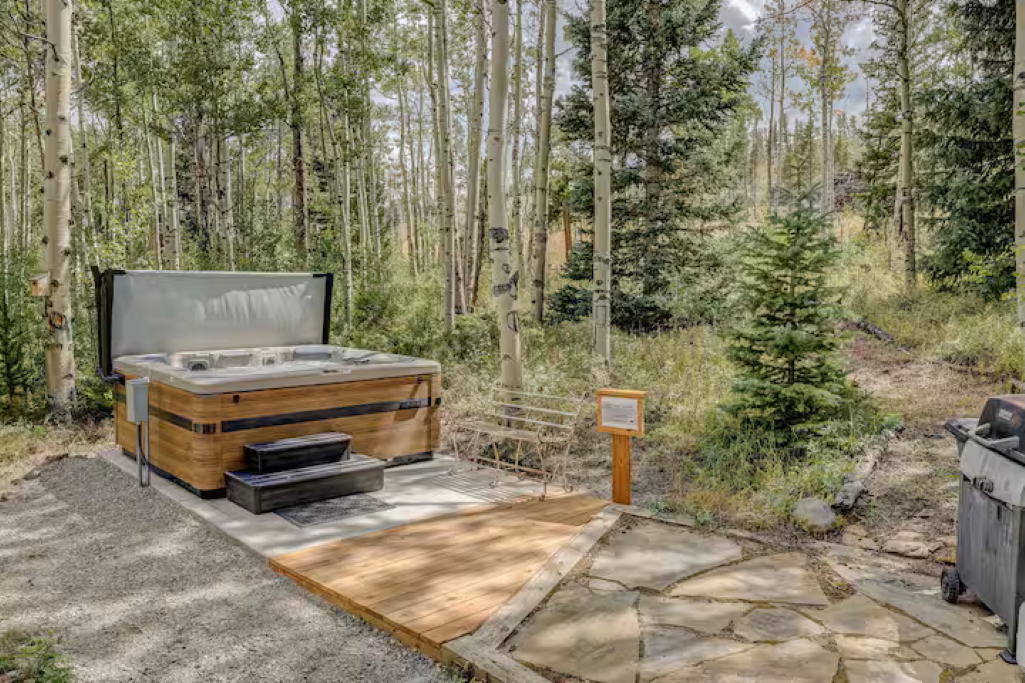 Sit back and relax in the private hot tub