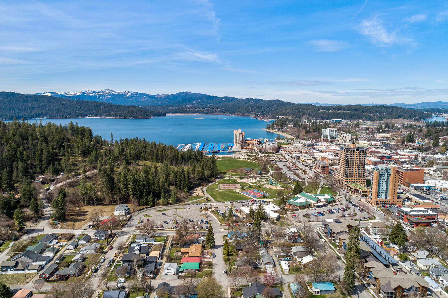 An easy walk to downtown Coeur d’Alene’s shops, dining, and lakefront