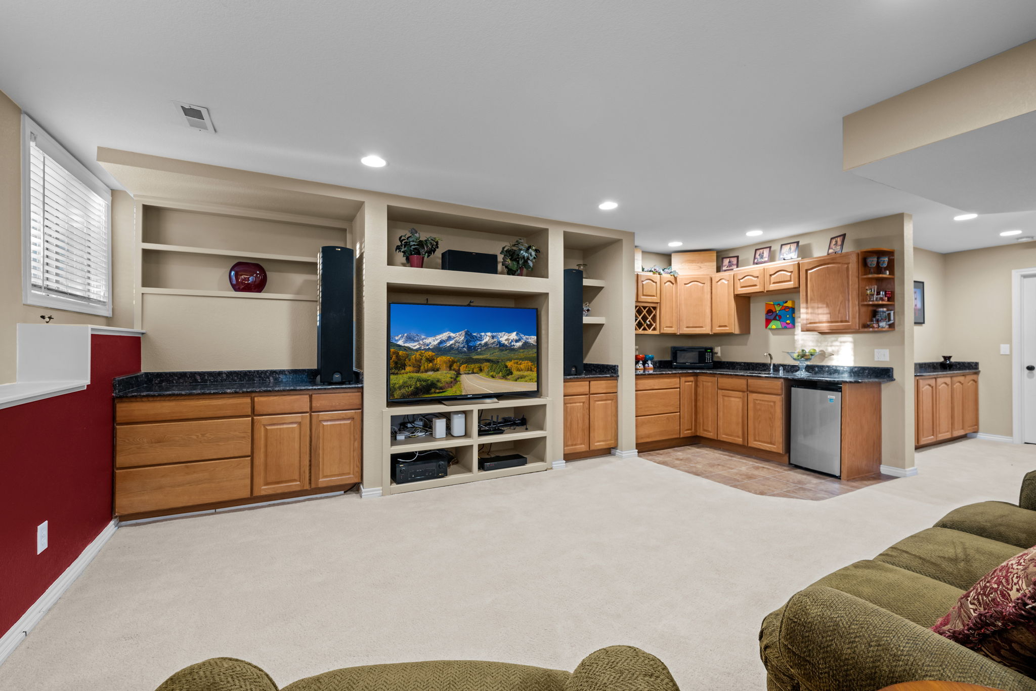 Lower level living area