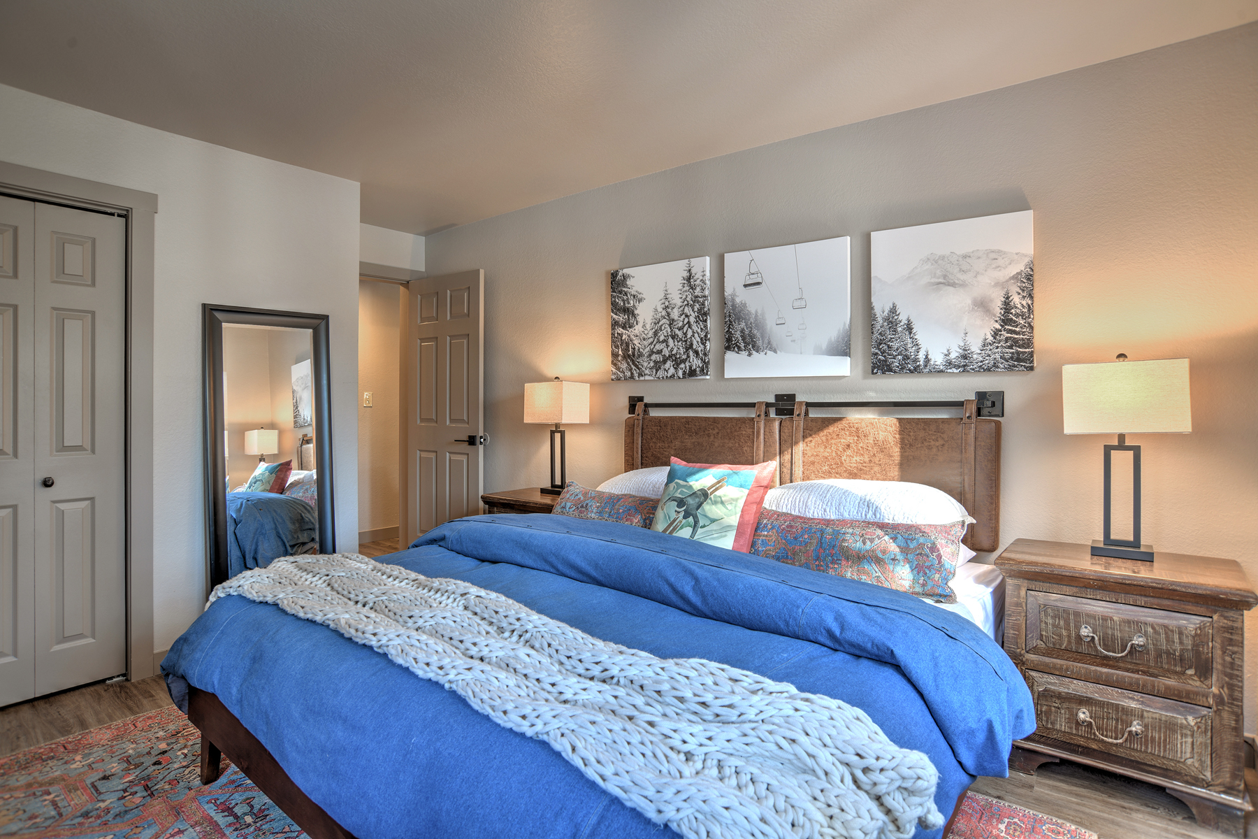 Peaceful nights and restful mornings start right here in the King Bedroom
