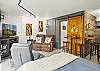 Open concept studio.