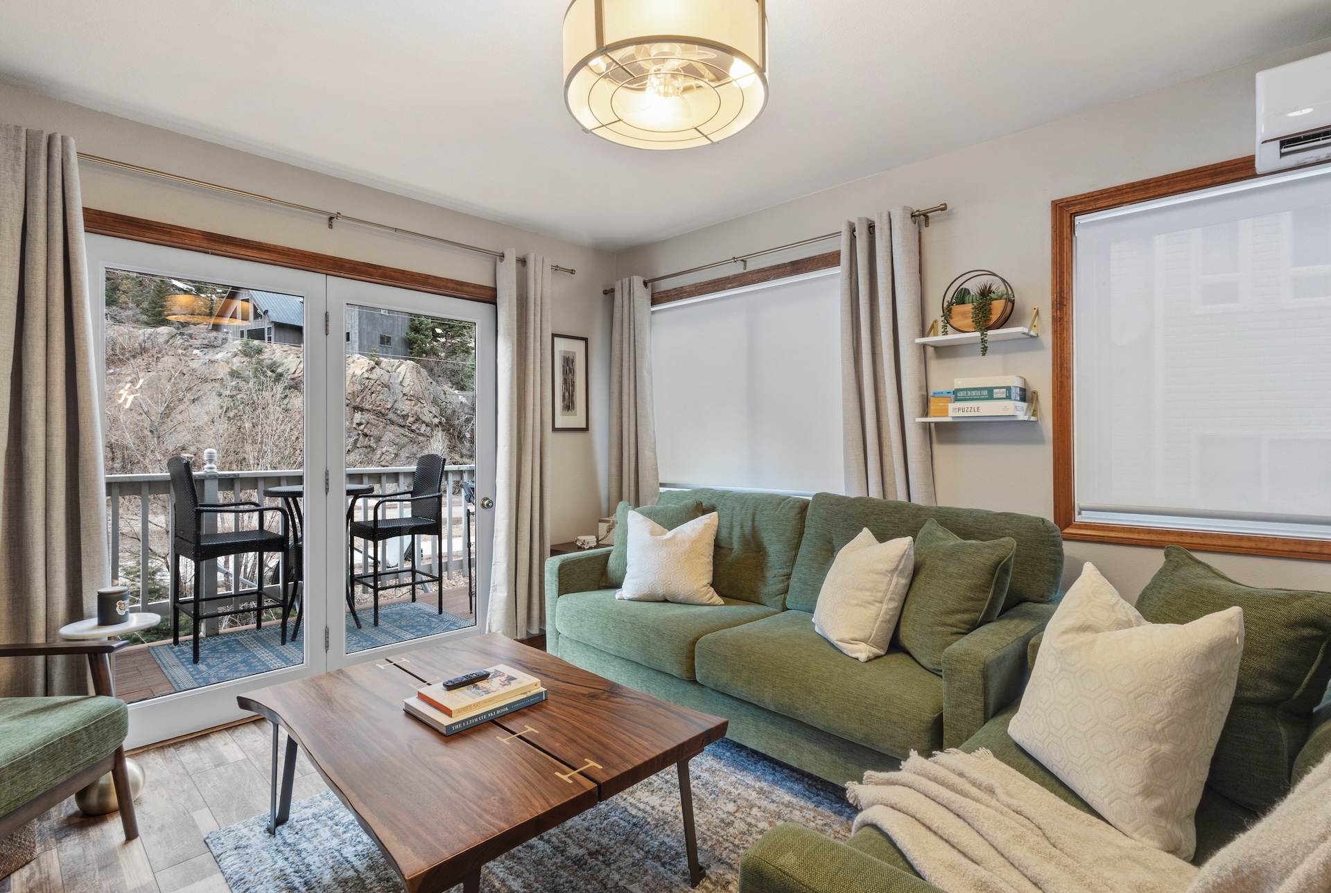 Cozy up in style- this living room is perfect for relaxation and gathering.
