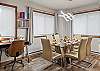 Gather comfortably with dining space for 6 guests.
