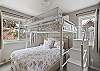 Bedroom #2 features a Queen over Queen bunk bed