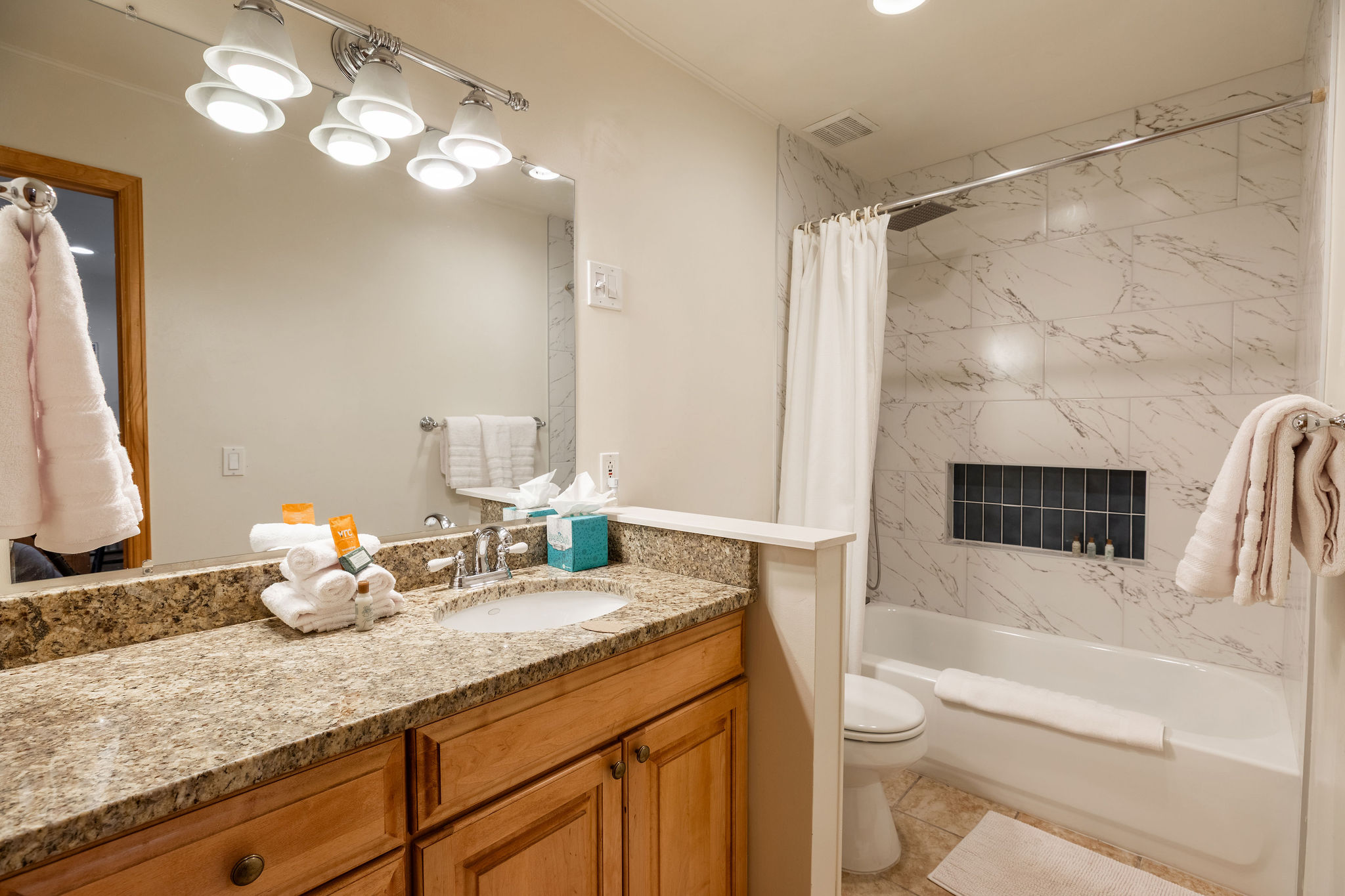 Bathroom #1 with tub/shower combo