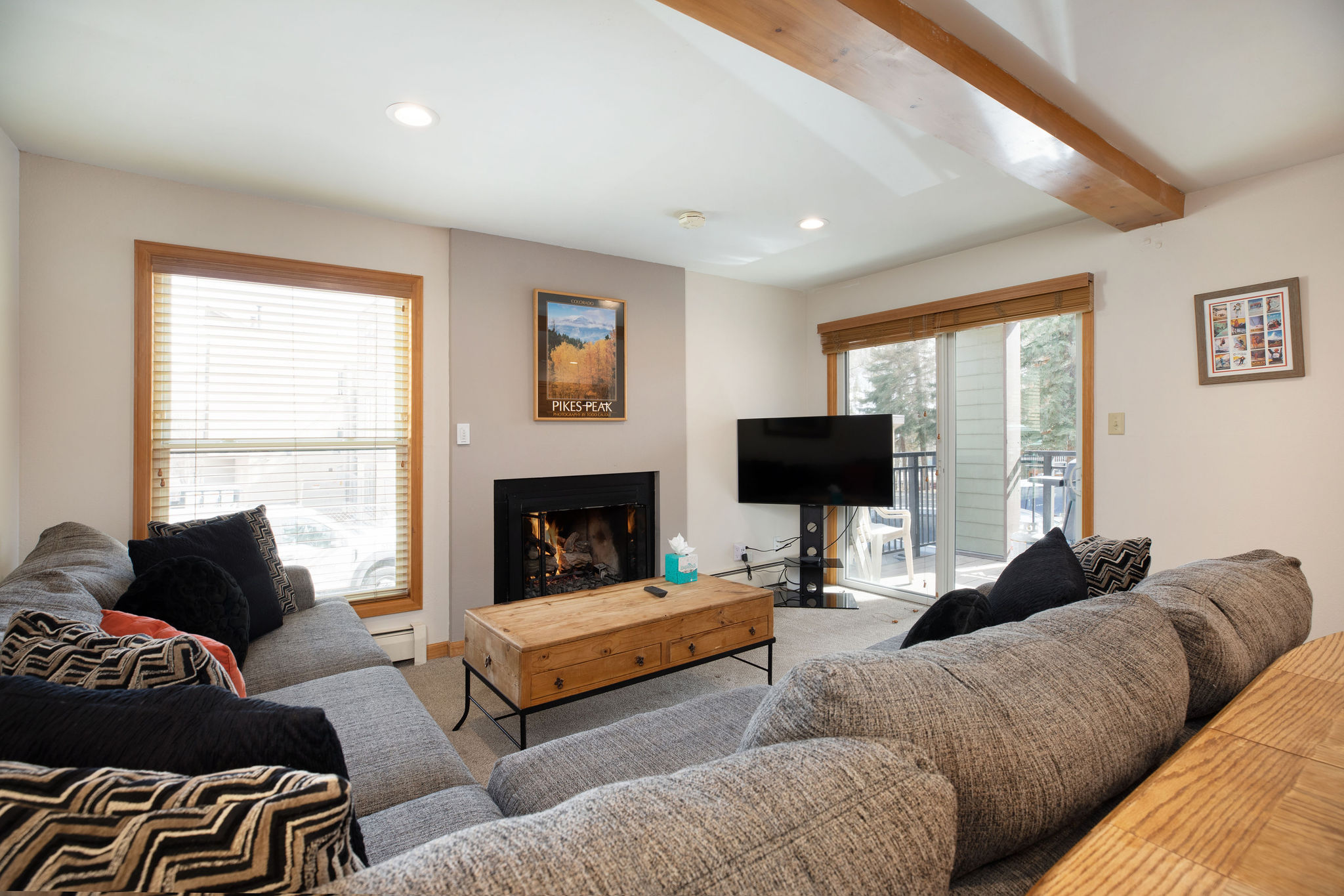 Spacious living room with ample seating