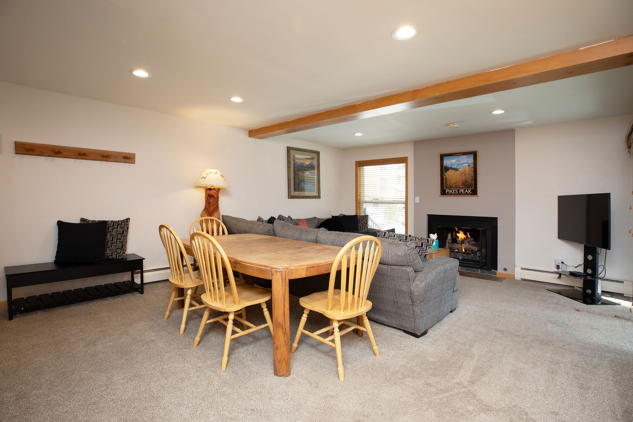 This spacious living room was made for relaxing