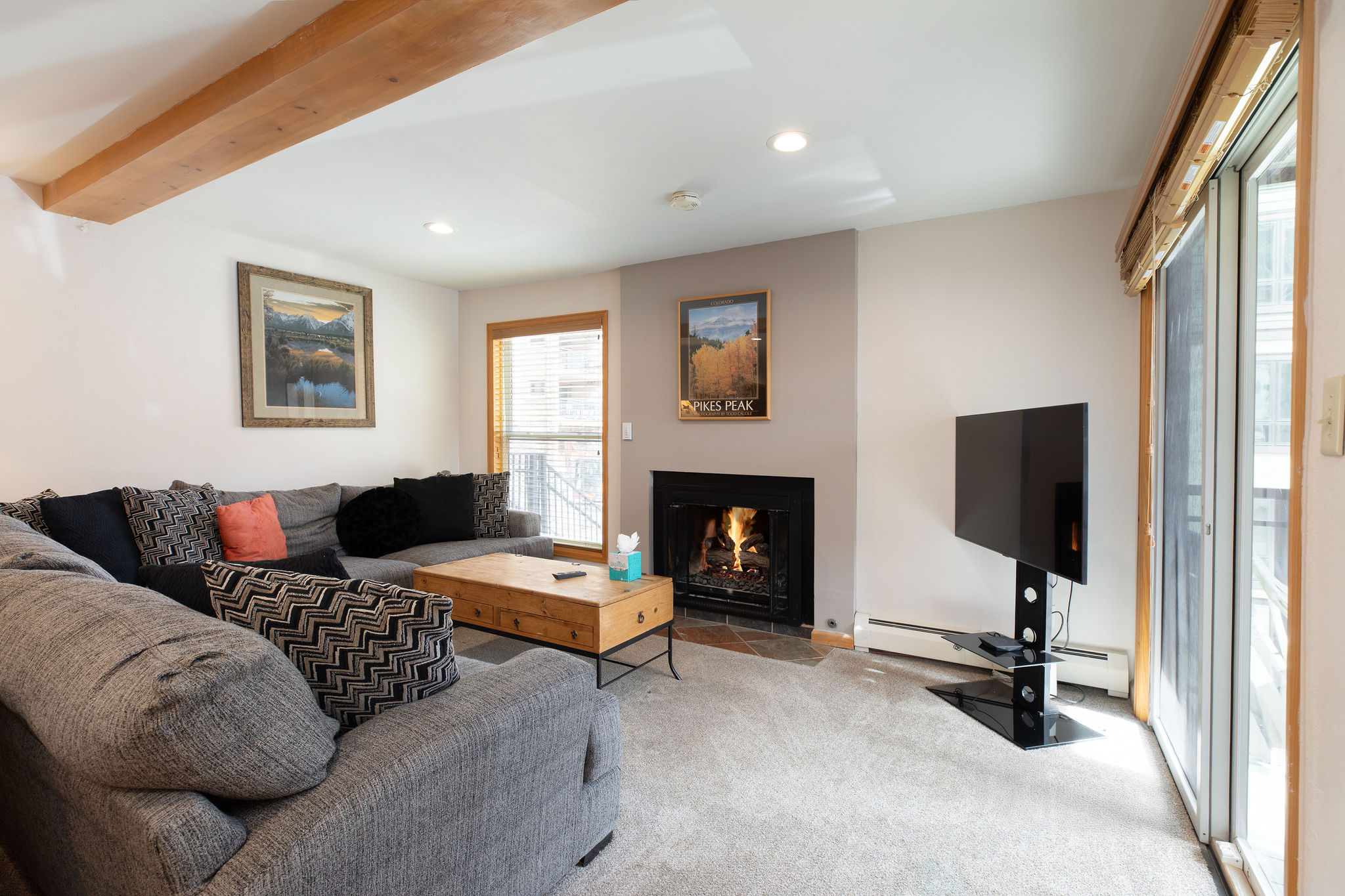 This spacious living room was made for relaxing