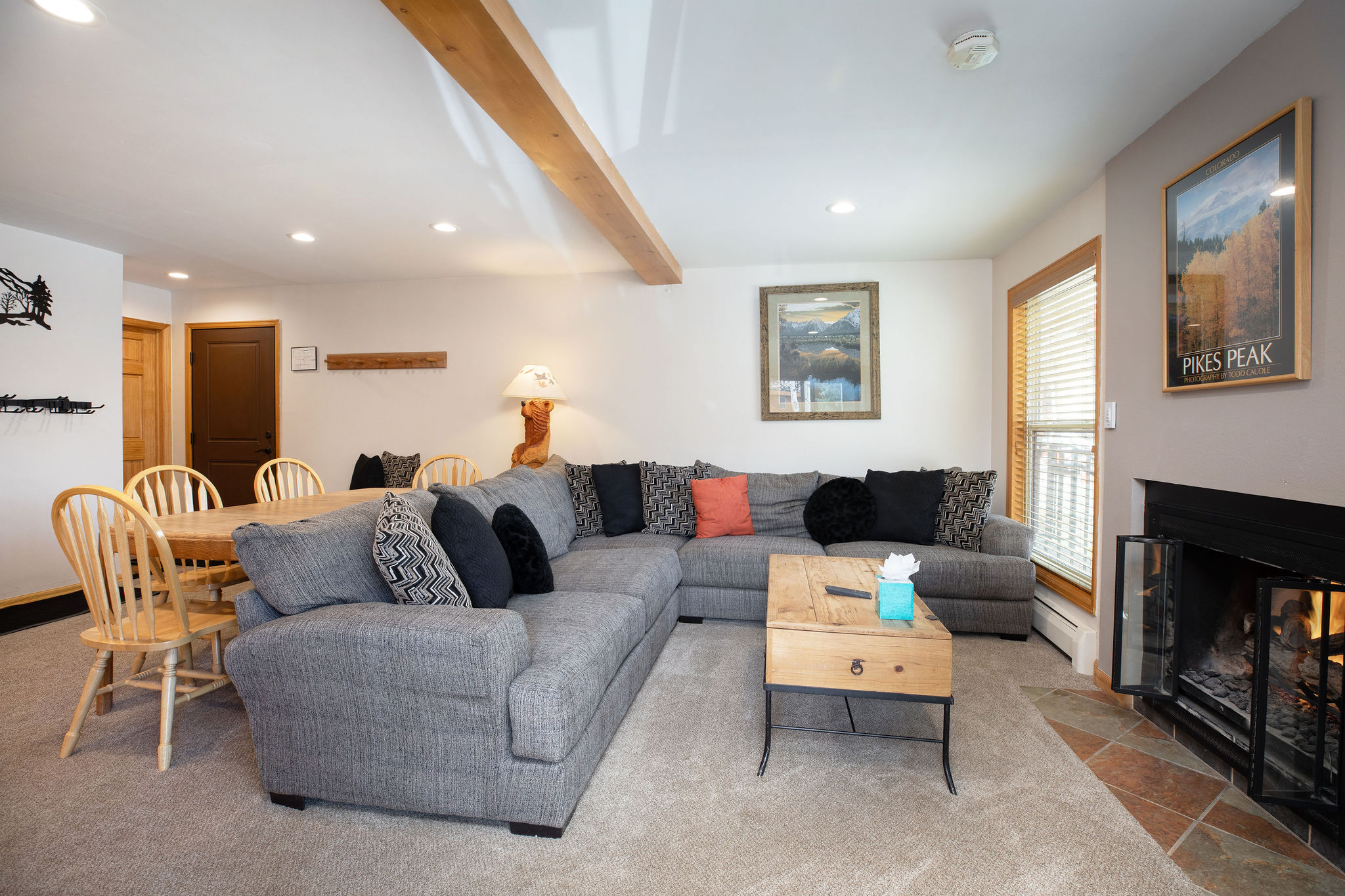 This spacious living room was made for relaxing