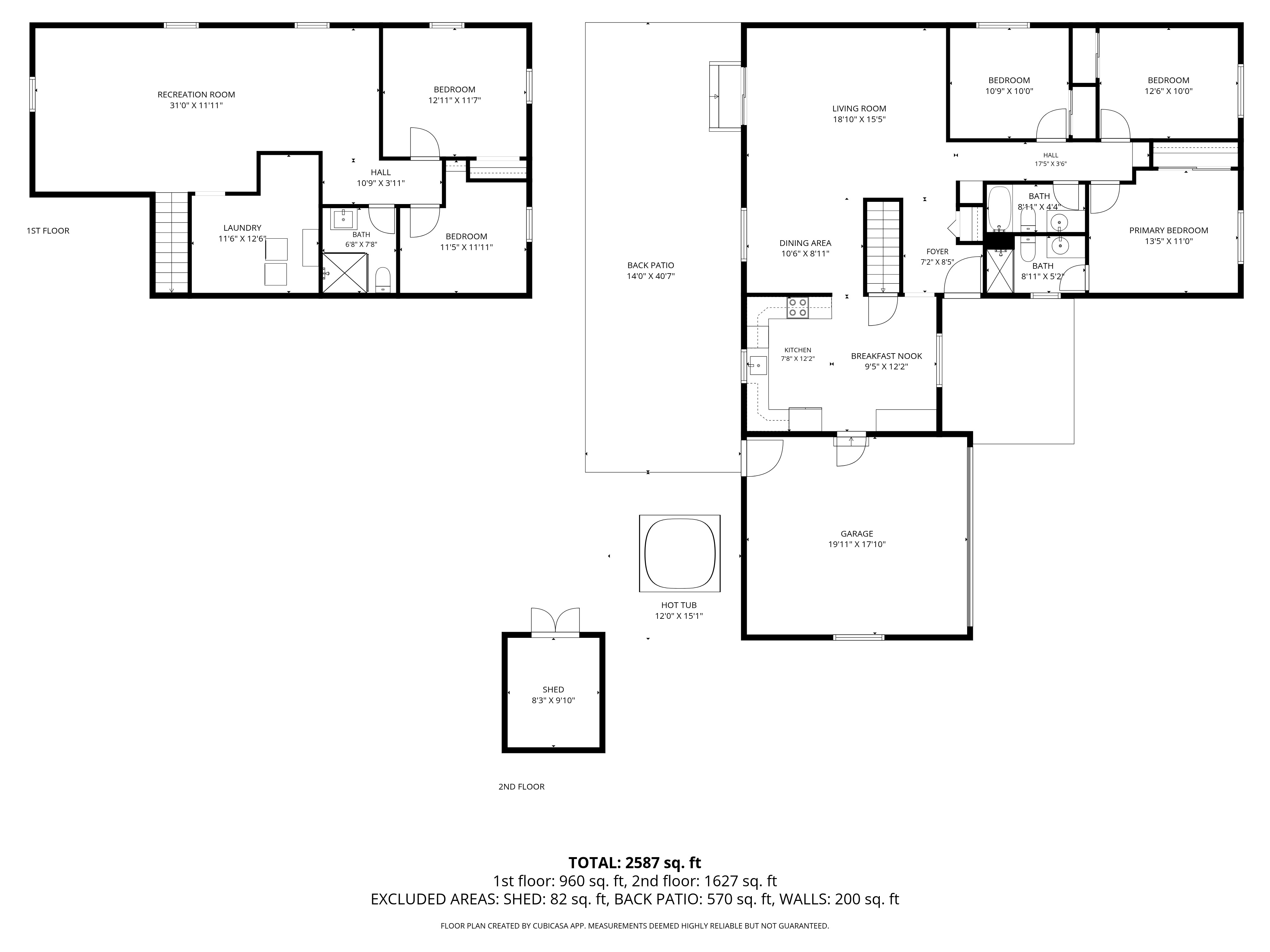 Floor plan for the home. 