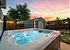 The private hot tub is a perfect spot to relax and recharge.