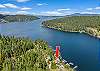 Echo Bay Lodge is surrounded by gorgeous mountain and water views. 