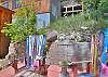 Gather around the fire pit and relax with family and friends on the patio. 