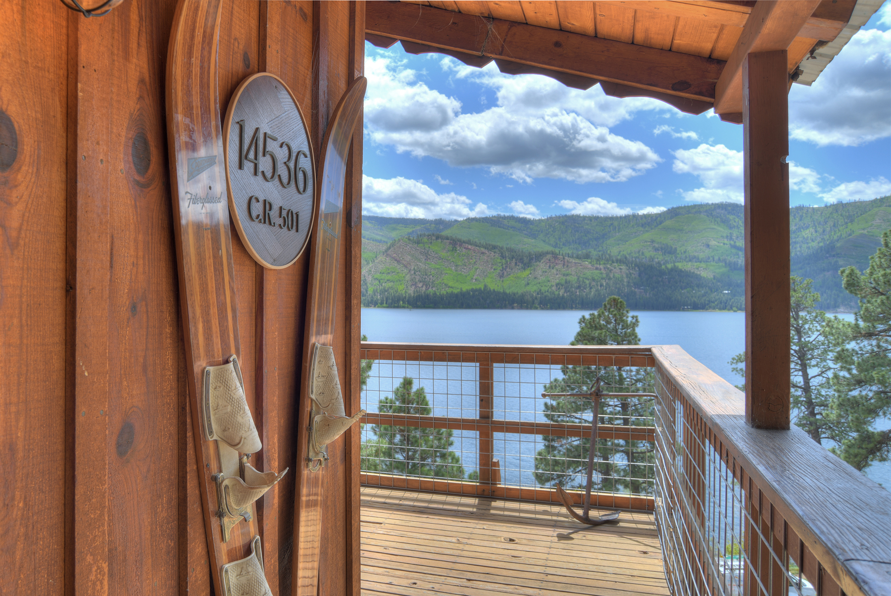 Step out onto the deck and see stunning lakefront and mountain views of Lake Vallecito.
