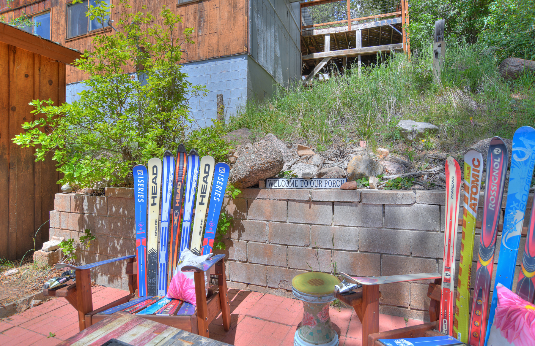 Gather around the fire pit and relax with family and friends on the patio. 