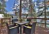 Relax, grill, and take in the lake and mountain views from the private deck. 
