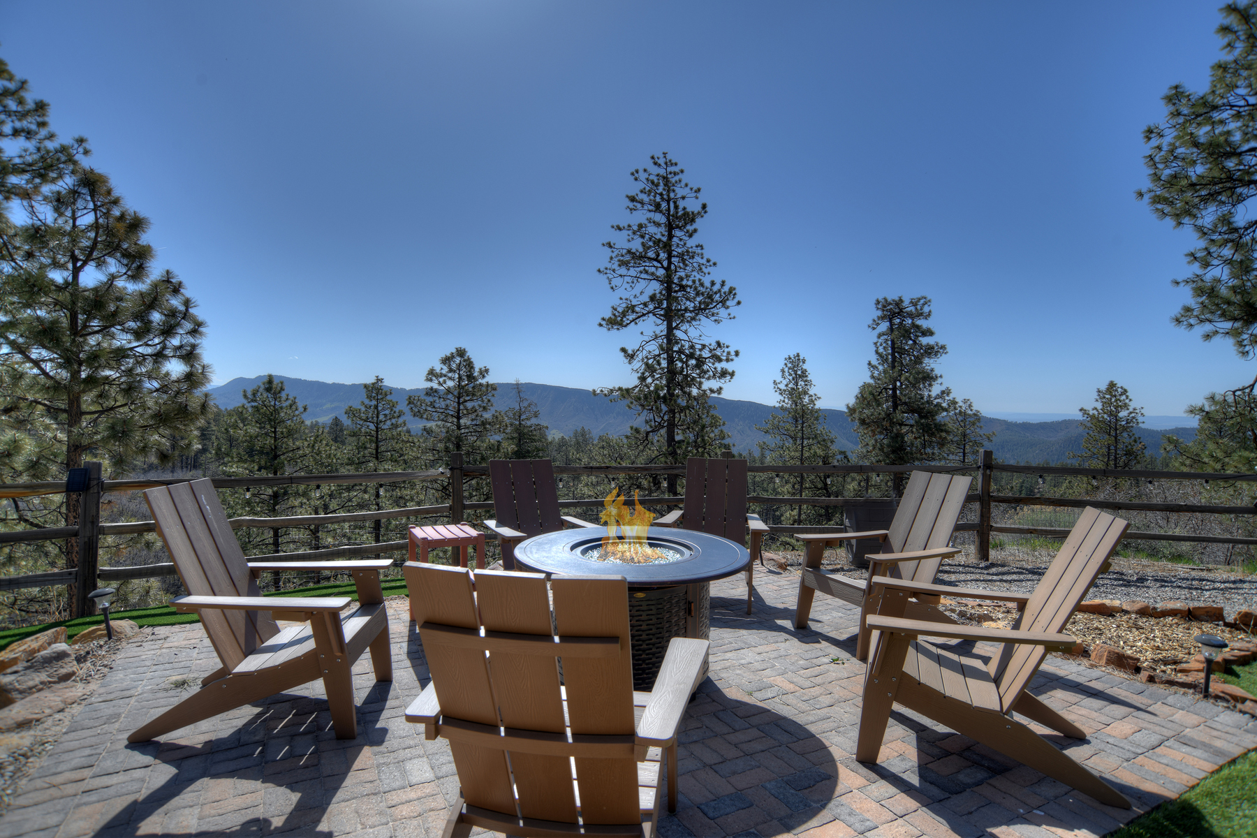 Gas firepit with amazing views