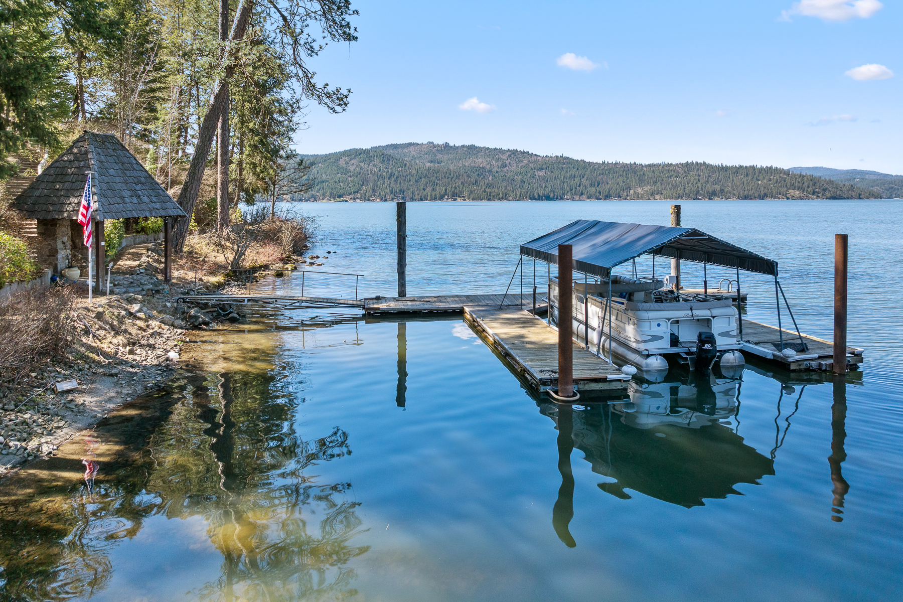 Dock with Access for Parking a Boat