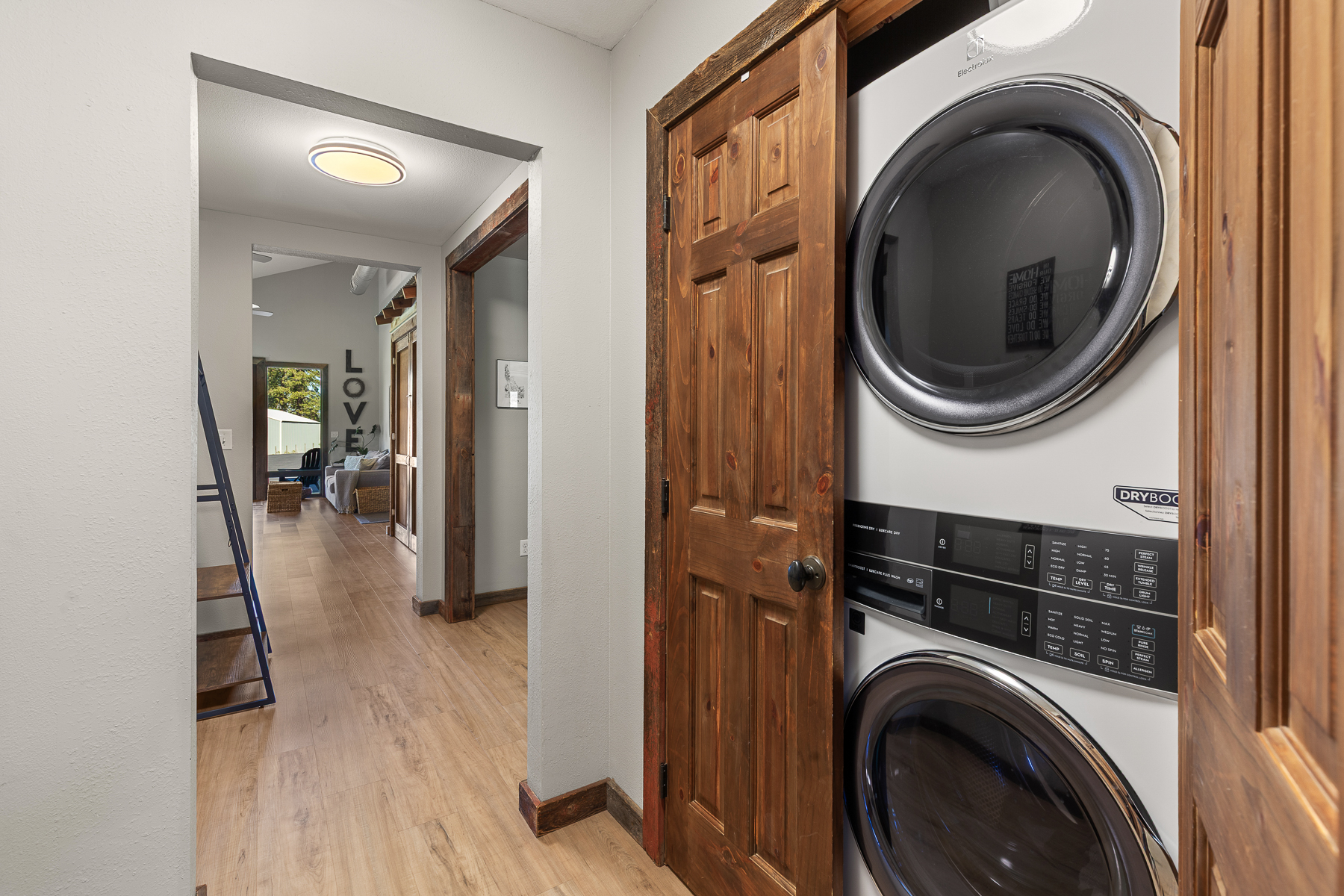 Washer and dryer for your convenience.