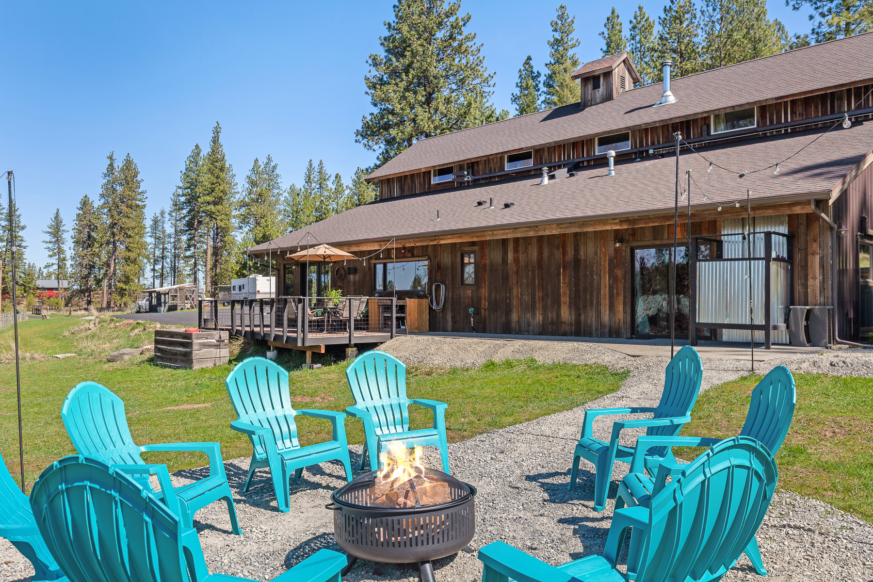 Soak in the views and fire pit —your perfect outdoor setup awaits!