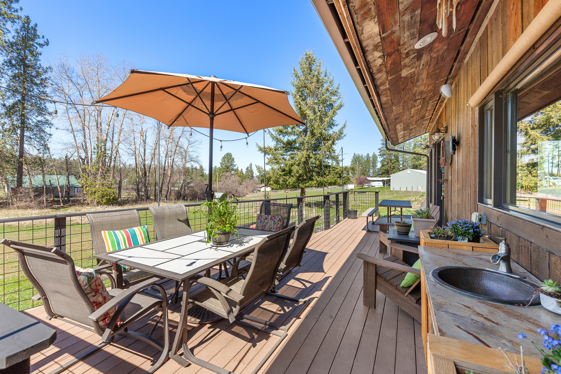 Enjoy morning coffee or evening conversations on the outdoor seating area.