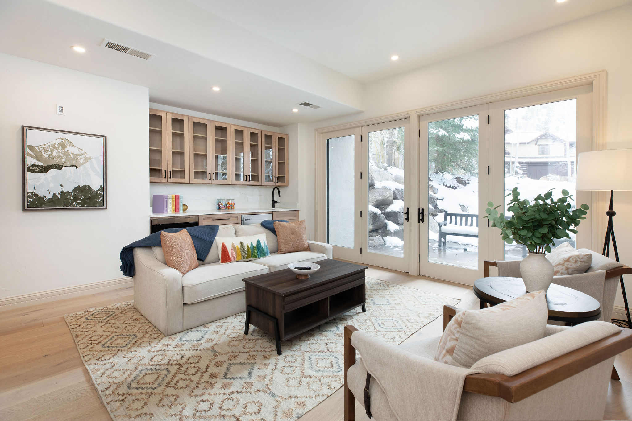 Cozy up in style- this living room is perfect for relaxation and gathering.