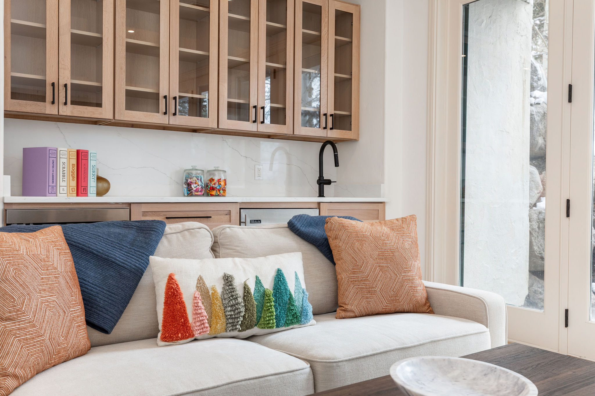 Cozy and bright den.