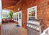 Fire up the grill and eat outside. The covered porch is a favorite spot for meals, morning coffee, or just hanging out.