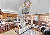 Open living room and dining area with plenty of natural light. 
