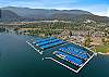 Bird's-eye view of our property's prime location – with Lake Pend Oreille and the community marina just steps away.