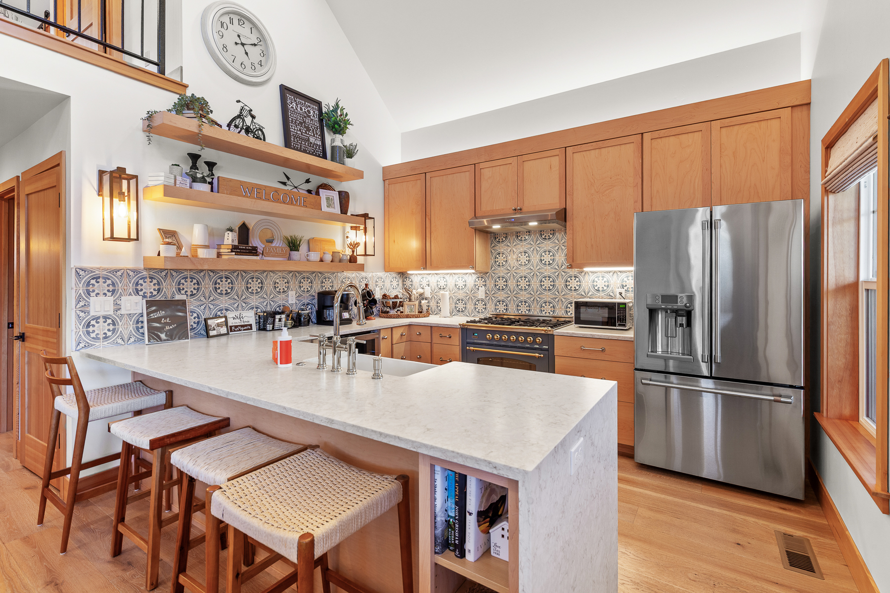 Whip up your favorite meals in this beautifully designed kitchen