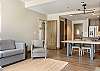 Open concept dining and living room area, 